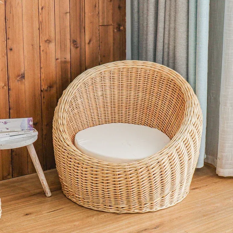 Chaise de jardin rotin respirante avec coussin – Image 5