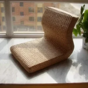 Chaise de sol en rotin style tatami sans pieds