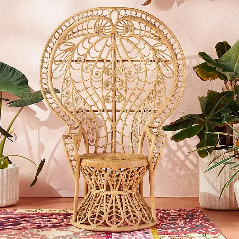 Chaise Paon en rotin et bambou modèle unique – Image 3