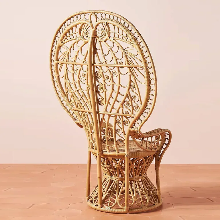 Chaise Paon en rotin et bambou modèle unique – Image 4