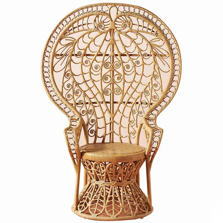 Chaise Paon en rotin et bambou modèle unique – Image 5