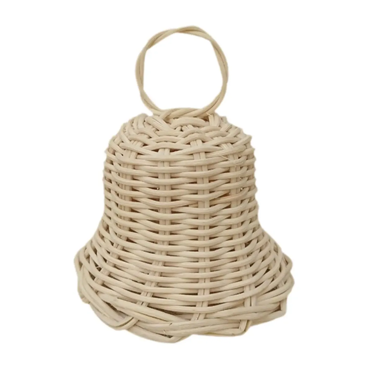 Clochettes rattan tissées main pour décoration de Noël – Image 2