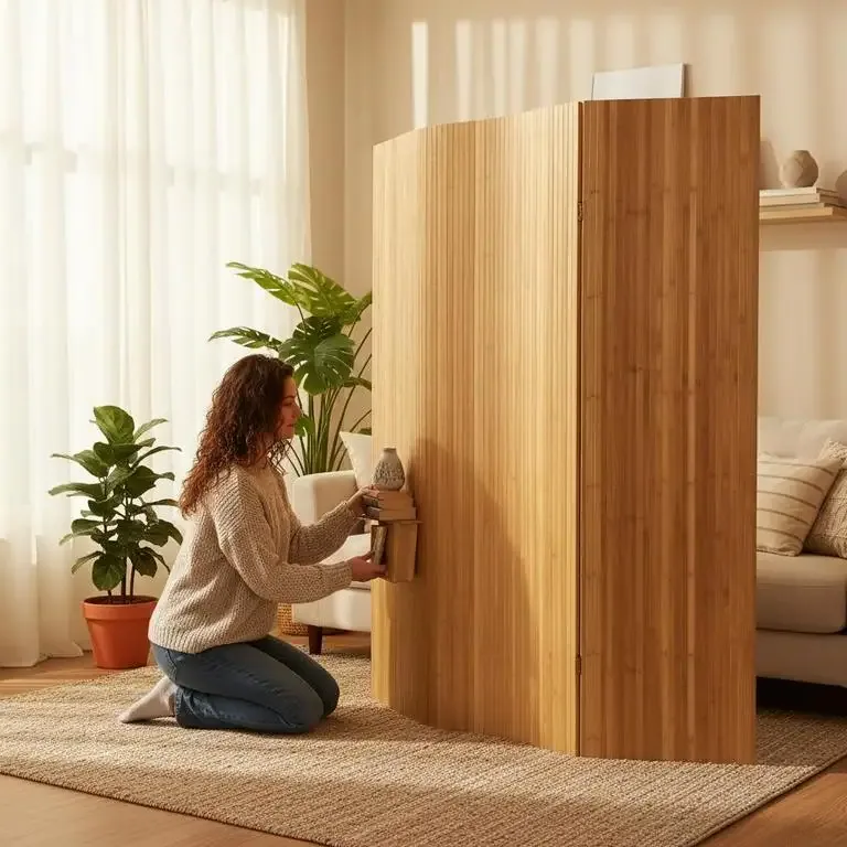 Cloison de séparation en bambou naturel 250×165 cm