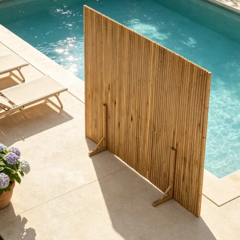 Clôture en bambou 180 x 170 cm pour jardin – Image 4