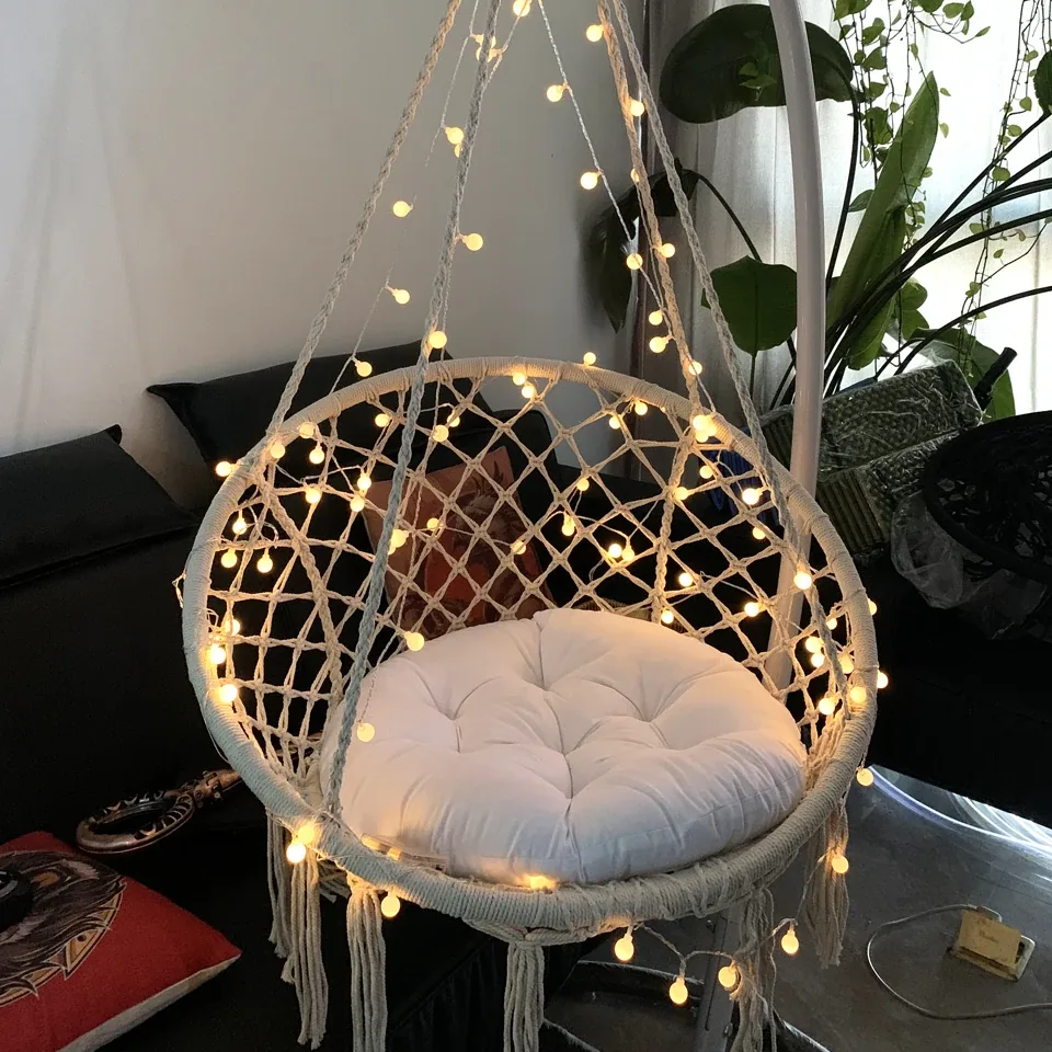 Coussin d'assise pour fauteuil et balançoire rotin – Image 3