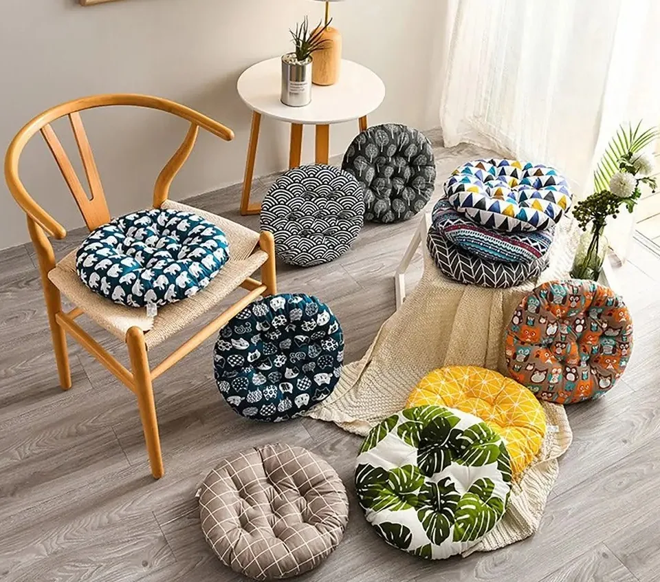Coussin de chaise 40x40 cm épais en coton-polyester