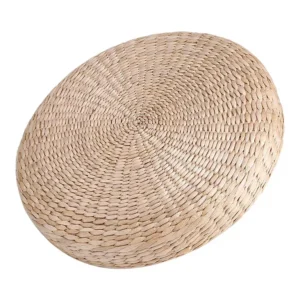 Coussin de chaise en paille tissée, rembourré coton