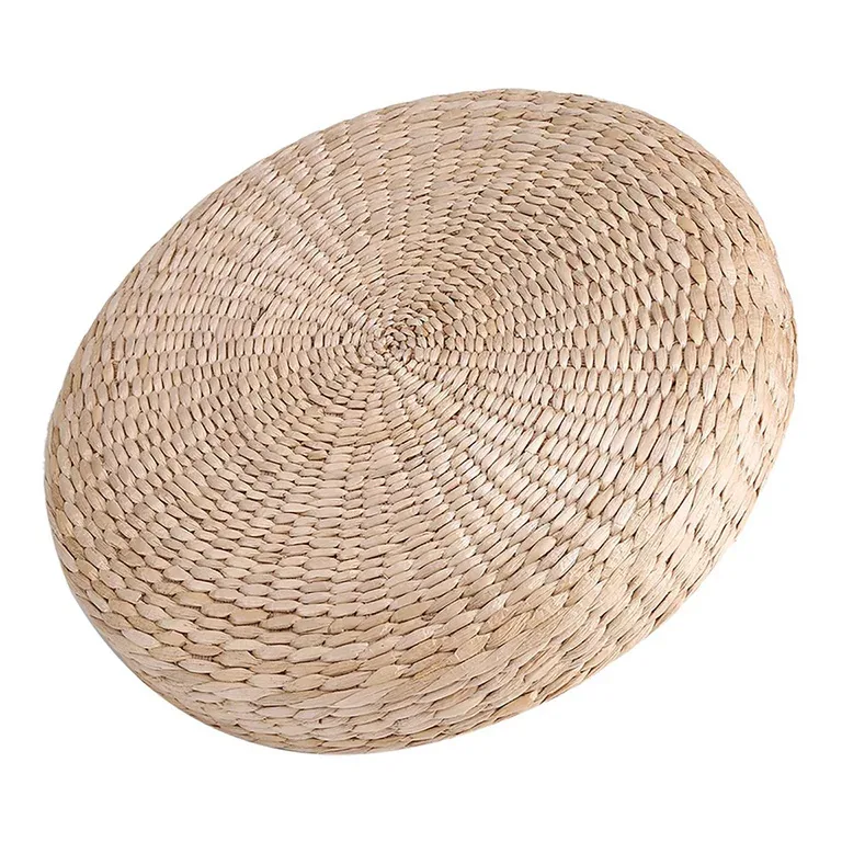 Coussin de chaise en paille tissée, rembourré coton