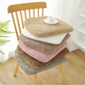 Coussin de chaise ovale en peluche 40x43 cm