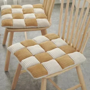 Coussin épais velours côtelé pour chaise et tatami