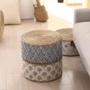 Coussin rotin rond tissé à la main Zafu portable