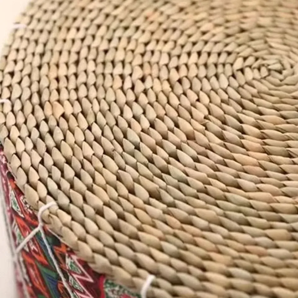 Coussin rotin rond tissé à la main Zafu portable – Image 4