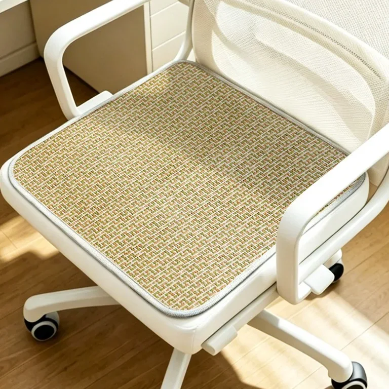Coussin siège en soie glacée pour chaise rotin