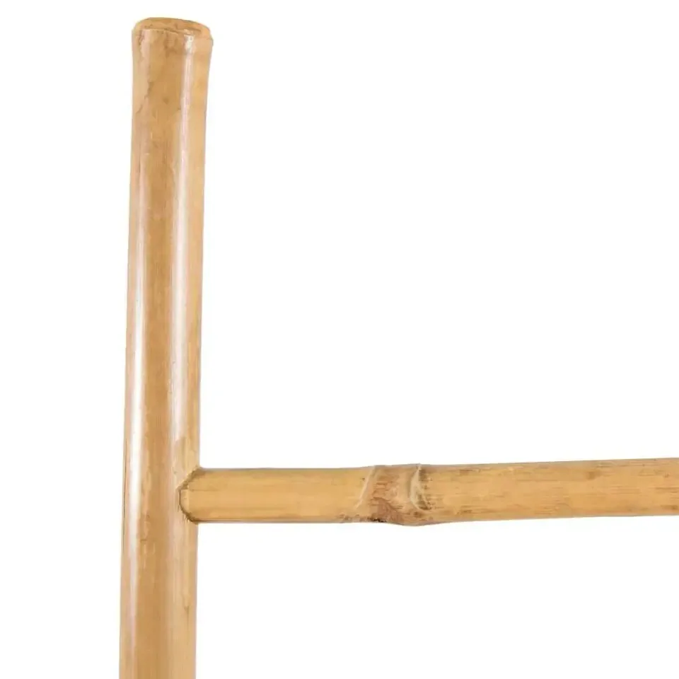 Échelle porte-serviettes bambou 5 poignées 150 cm – Image 3