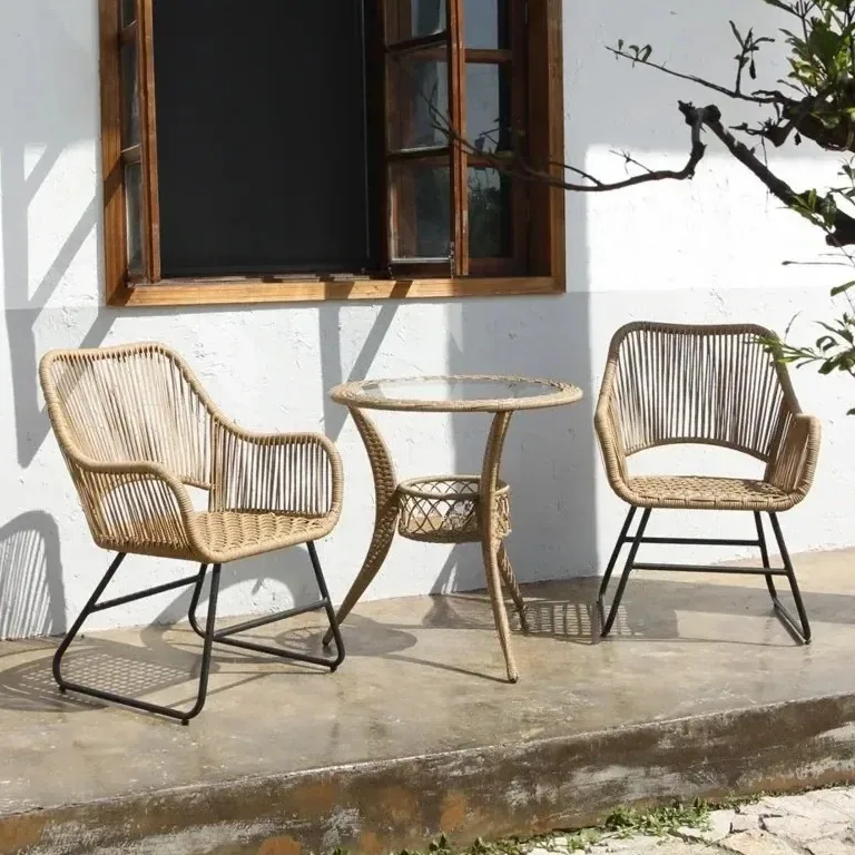Ensemble lounge rotin pour terrasse et jardin – Image 4