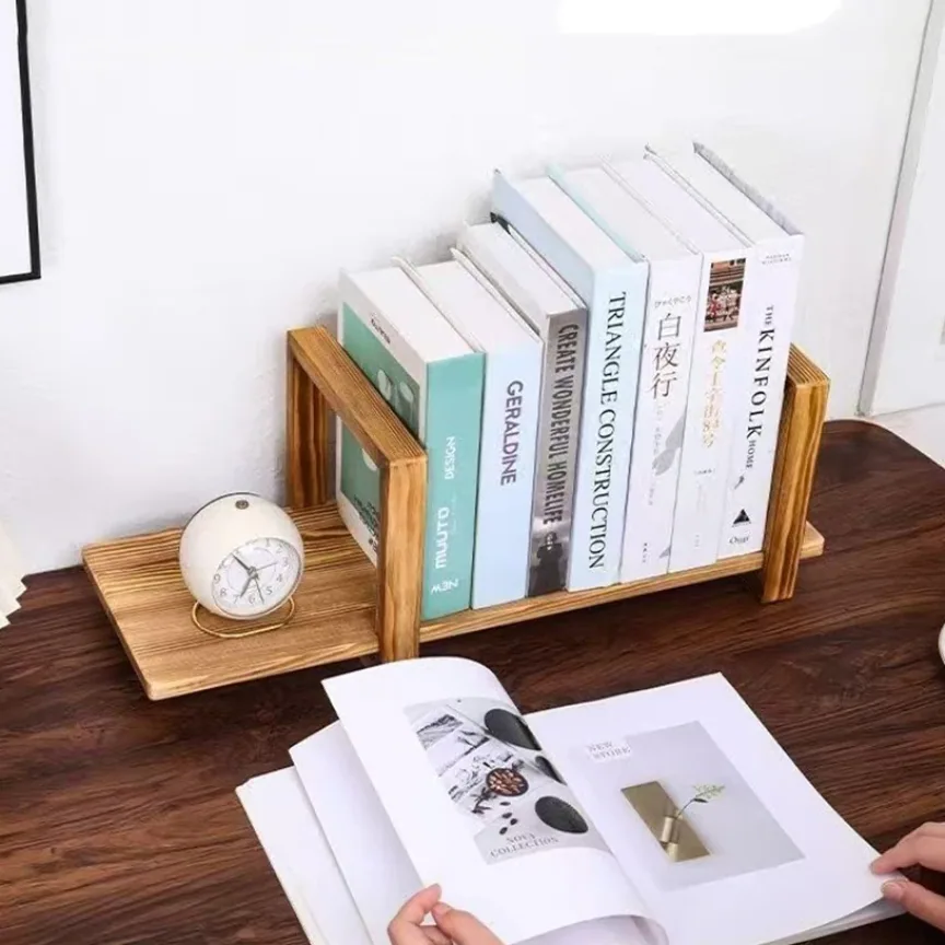 Étagère de bureau en bambou compacte pour rangement – Image 5