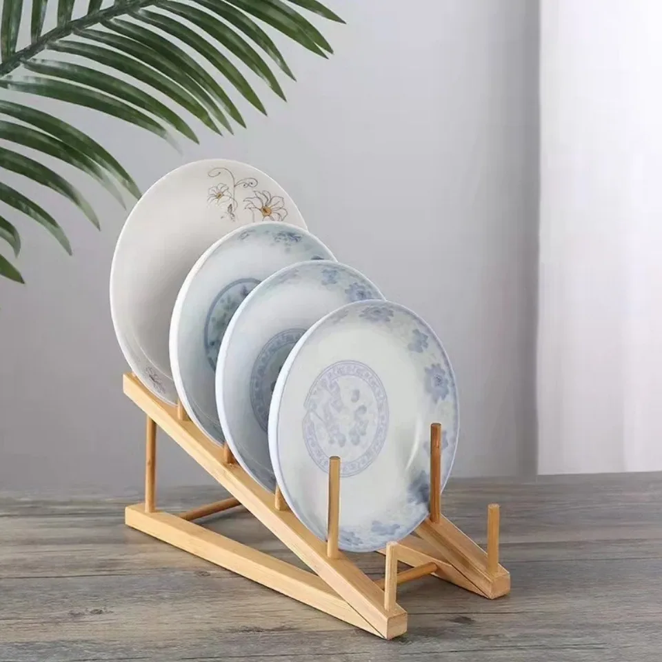 Étagère extensible en bambou pour vaisselle et rangement – Image 3