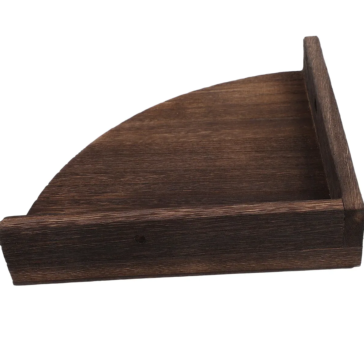 Étagère murale flottante d'angle en bois naturel – Image 4