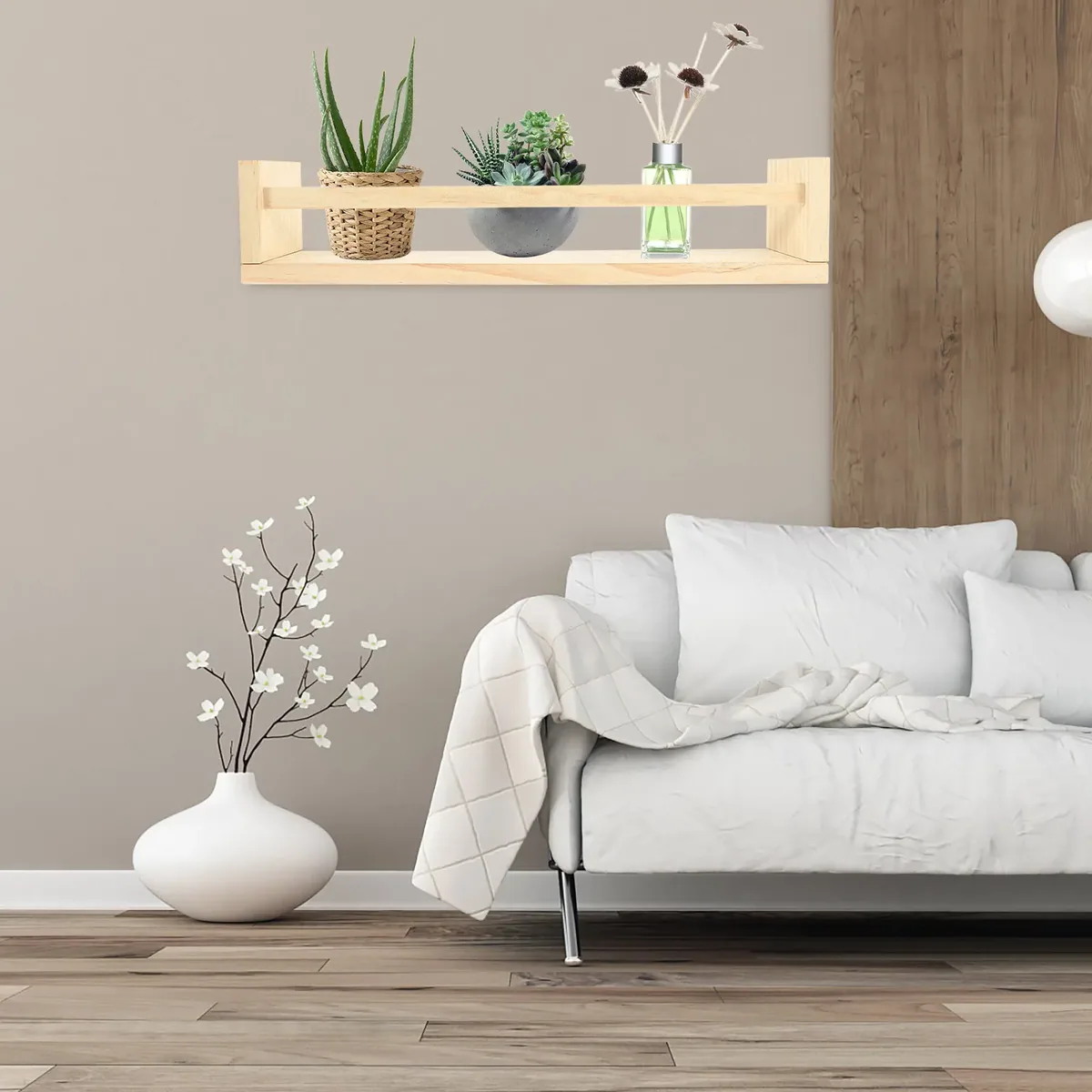 Étagère murale flottante en bois multifonction – Image 3