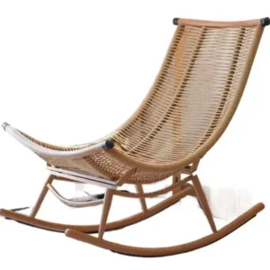 Fauteuil à bascule en rotin pour adulte extérieur