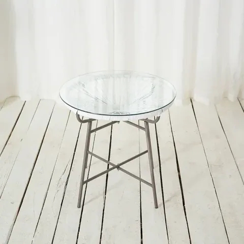 Fauteuil à bascule rotin Table-brown pour extérieur – Image 4