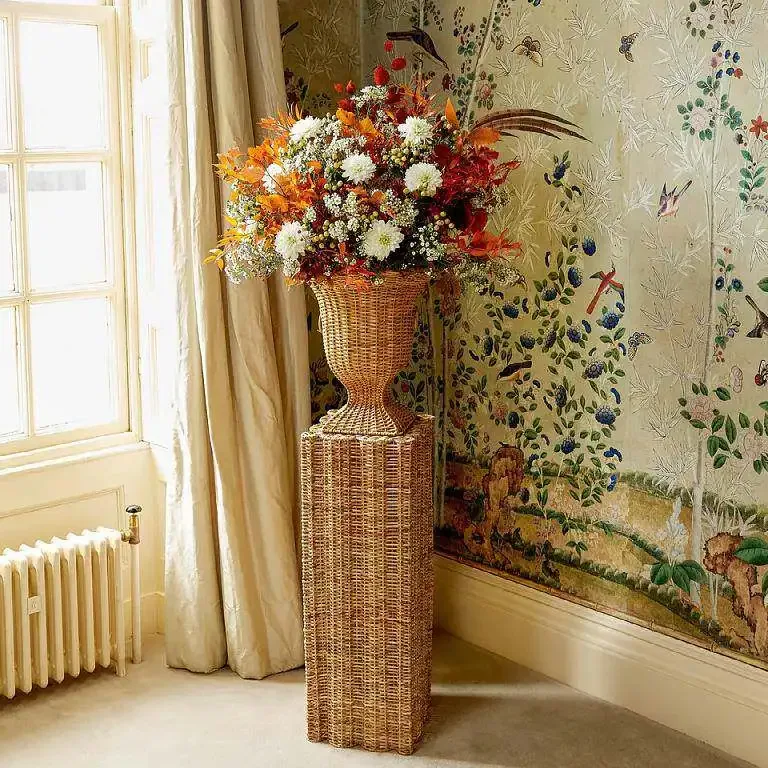Grand vase rotin tissé main style scandinave – Image 4