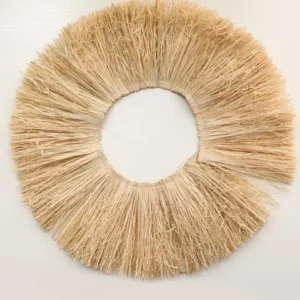 Guirlande à franges en jute et raphia naturel