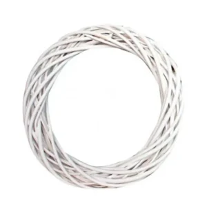 Guirlande de vigne en paille blanche ronde pour déco