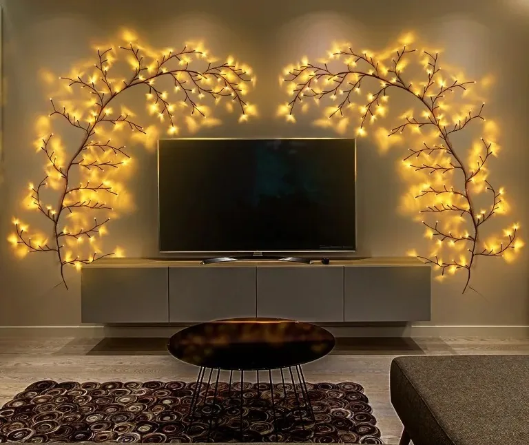 Guirlande rotin 160LED USB branches blanc chaud – Image 5