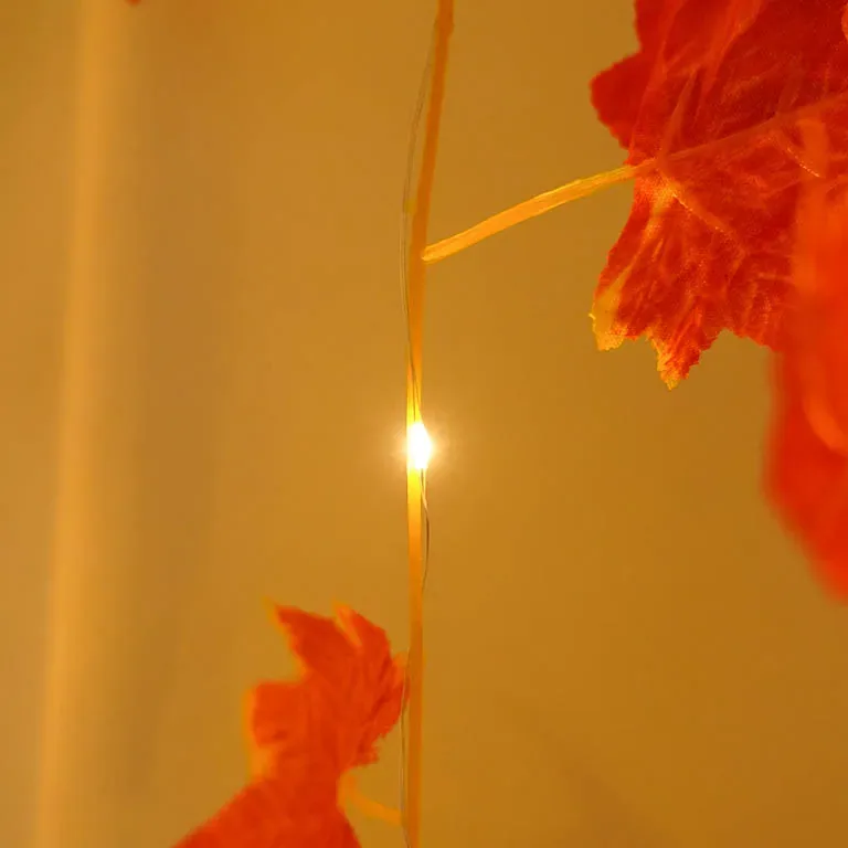 Guirlande rotin LED feuilles d'érable USB – Image 5