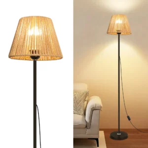 Lampadaire en rotin tissé 140 cm pour salon