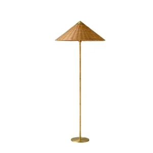 Lampadaire tissé en rotin pour salon et chambre