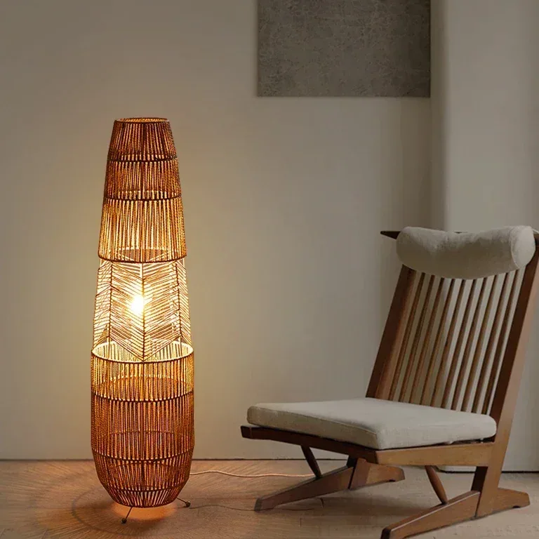 Lampe de table rotin rétro Cold light – Image 2