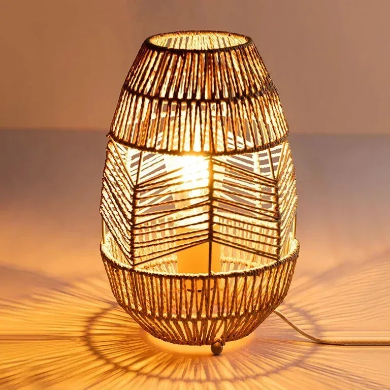 Lampe de table rotin rétro Cold light – Image 4