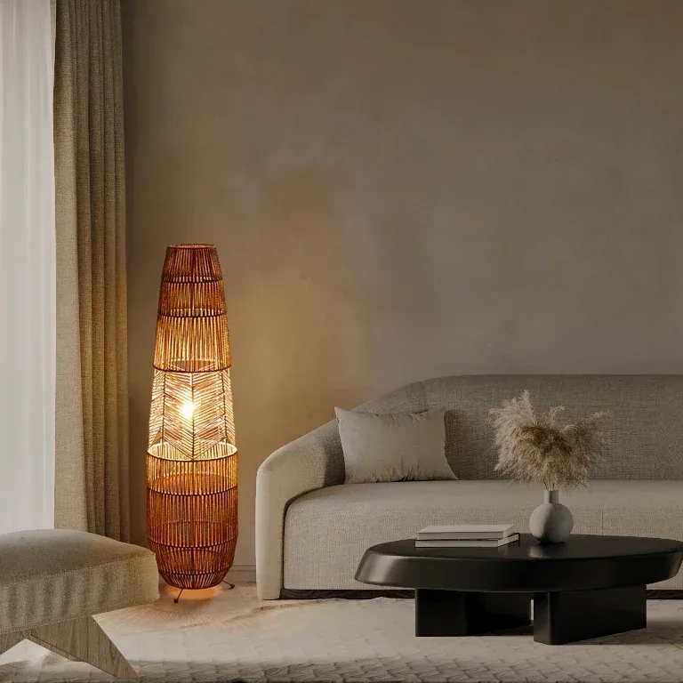 Lampe de table rotin rétro Cold light – Image 5