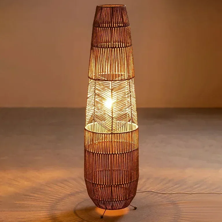 Lampe de table rotin style rétro Warm light – Image 3