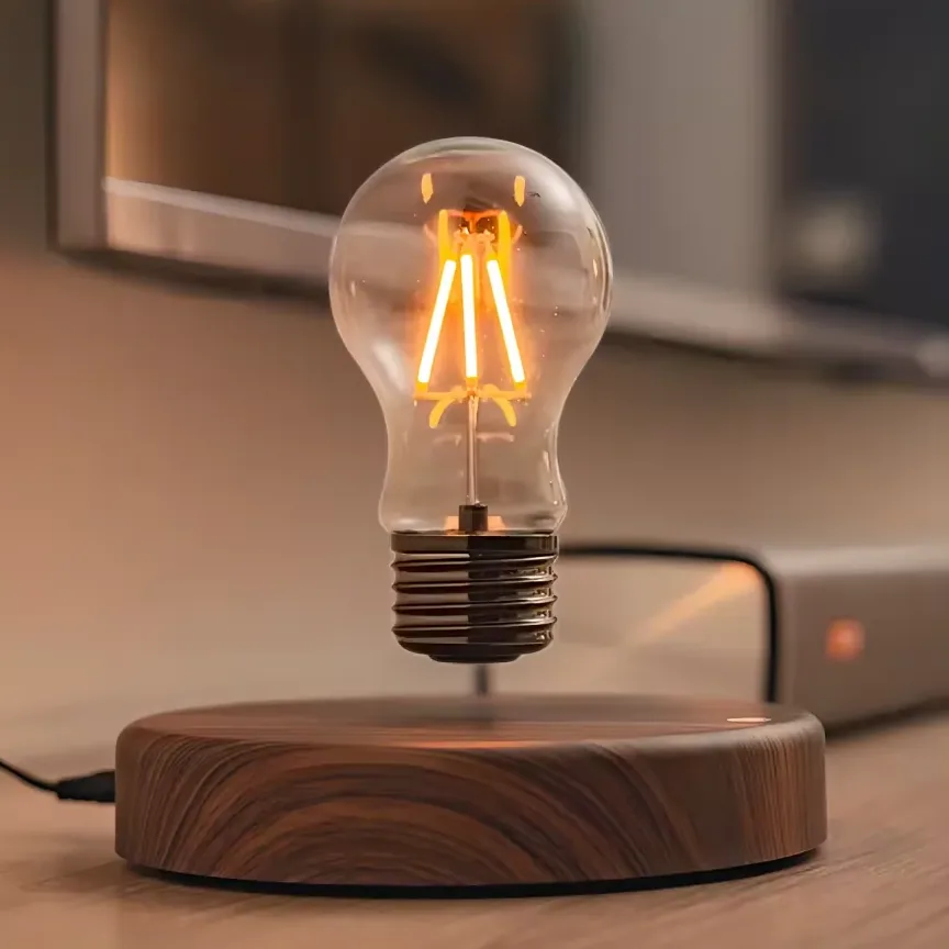 Lampe lévitation magnétique avec ampoule LED flottante