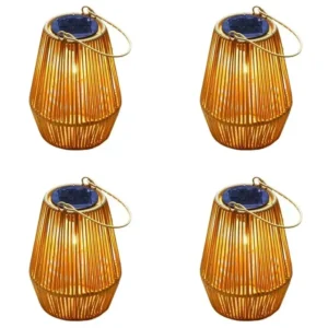 Lanterne solaire rotin tressé M11K-4X suspendue