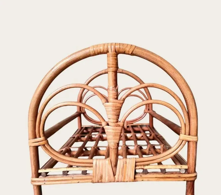 Lit panier rotin brun tressé 60x60 cm – Image 4