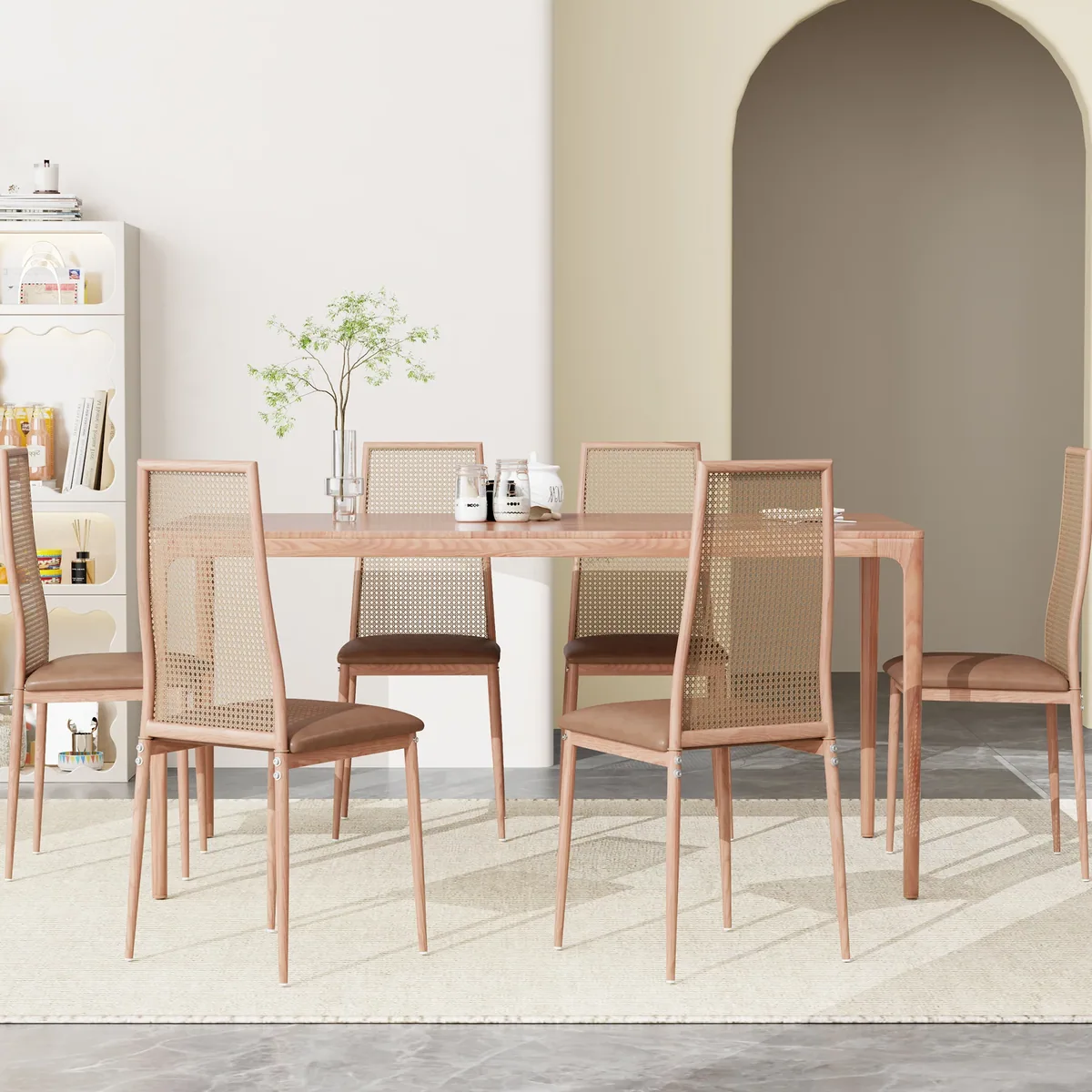 Lot de 2 chaises en osier pour salle à manger – Image 5