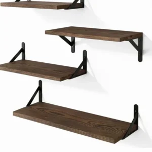 Lot de 2 supports d'étagère muraux triangulaires en métal