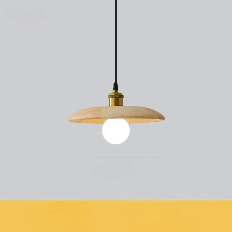 Lustre suspendu en bois massif, corde pendante