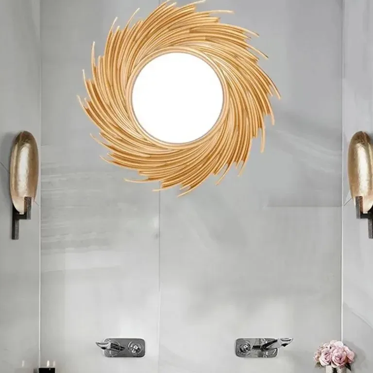 Miroir soleil rotin rond mural modèle MXLB8YY102863 – Image 4