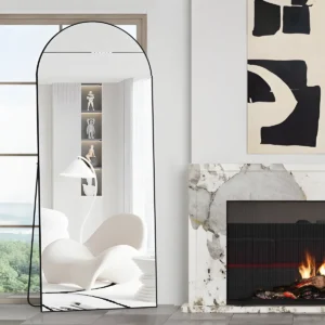 Miroir sur pied arqué 180 x 62 cm encadré