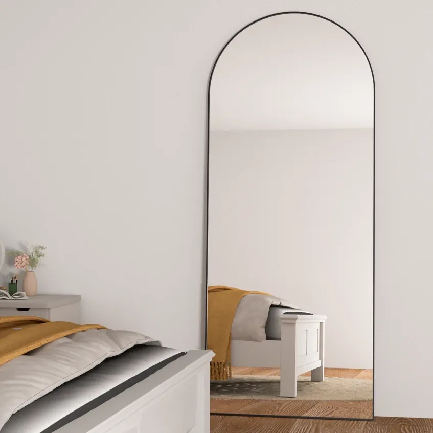 Miroir sur pied arqué 180 x 62 cm encadré – Image 2