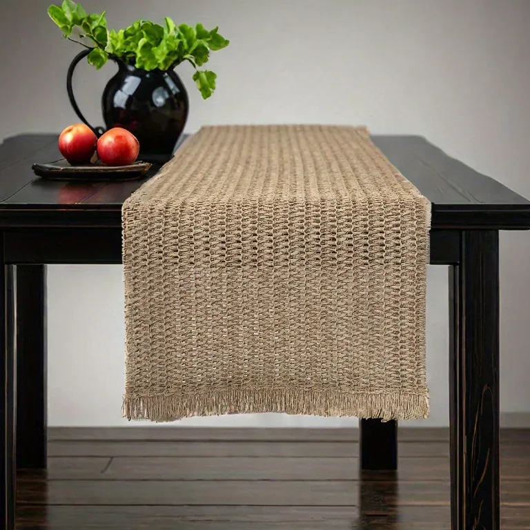 Napperon en paille tissé vintage rectangulaire – Image 3