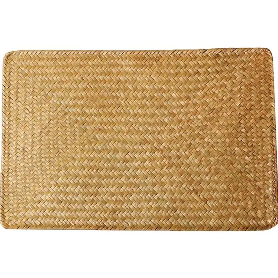 Napperon rectangulaire rotin tressé 32x22 cm