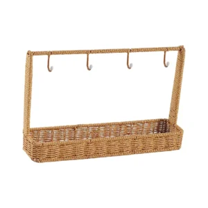 Organisateur de clés et petits objets en rotin synthétique