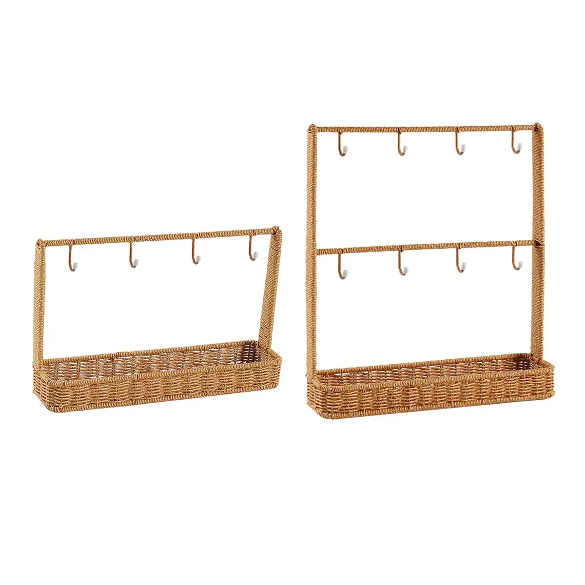 Organisateur de clés et petits objets en rotin synthétique – Image 2