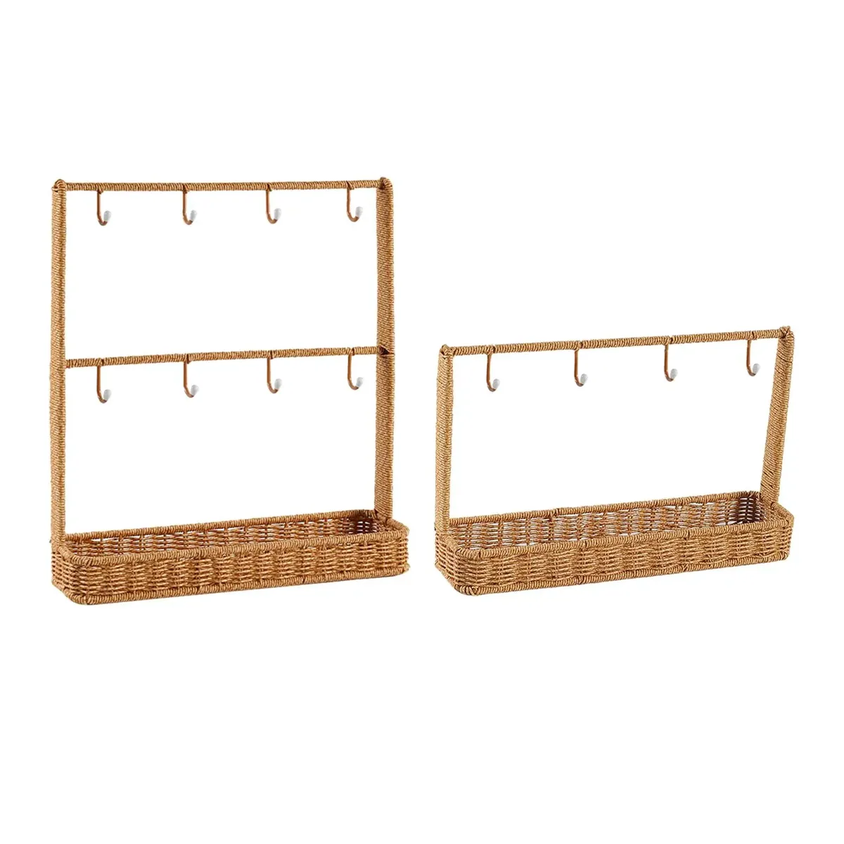 Organisateur de clés et petits objets en rotin synthétique – Image 3